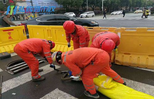 溧阳市管道修复现场